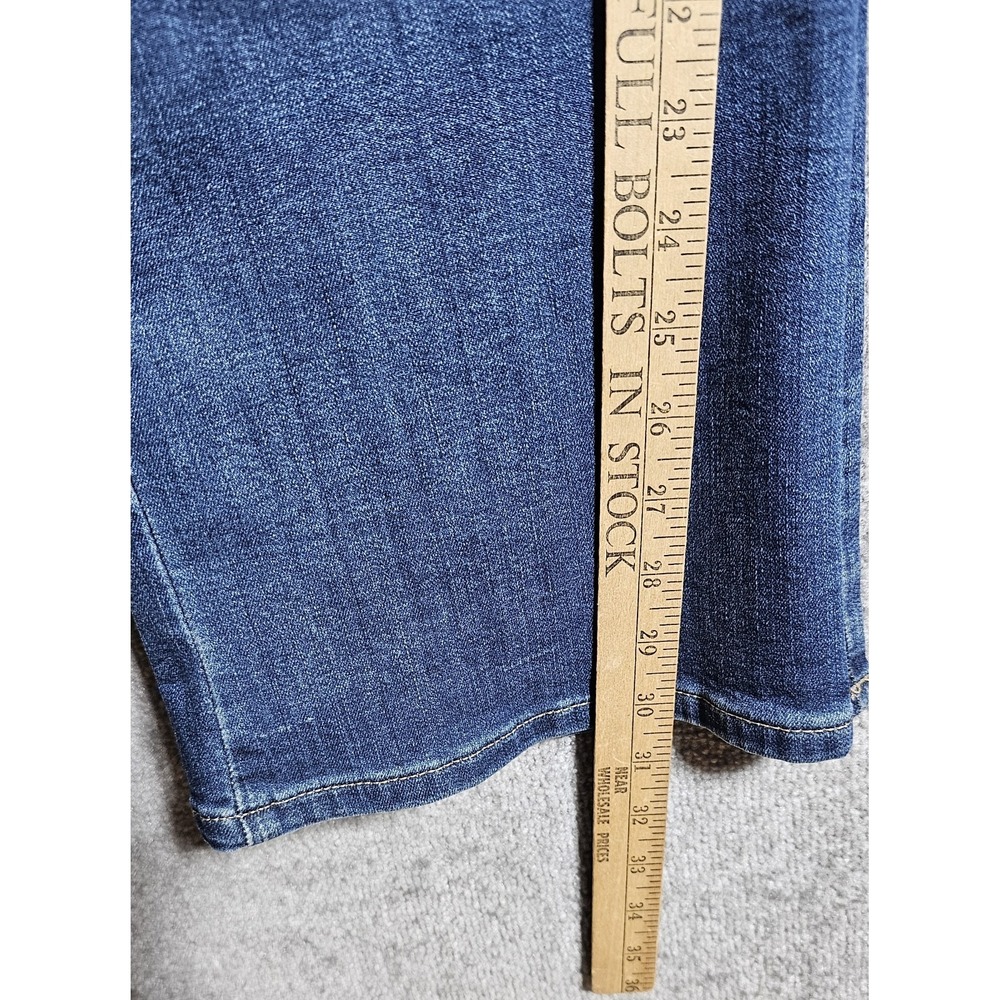 Chicos Pull On Bootcut Jeans Womens Sz 3 US Sz 16 Blue Medium Wash Back Pockets - Picture 7 of 7